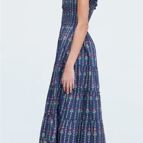 Hill House Ellie Nap Navy Floral Midi Dress - Picture 4 of 7